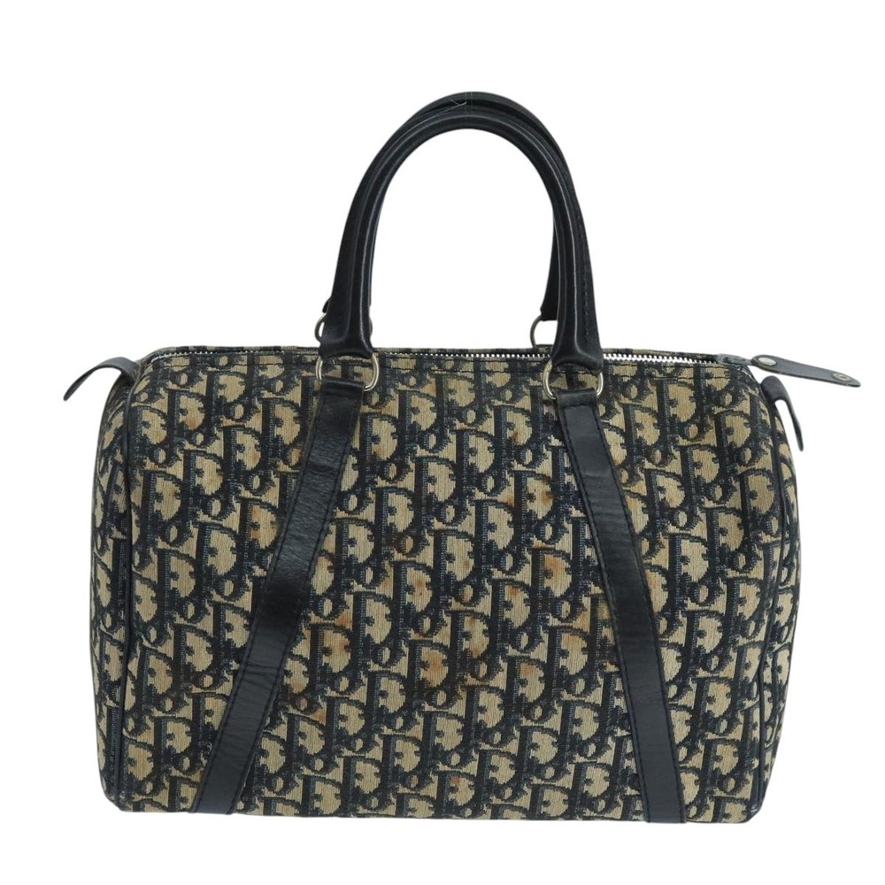 Christian Dior Trotter Canvas Hand Bag Canvas Navy Silver Auth 101999 - Picture 13 of 16